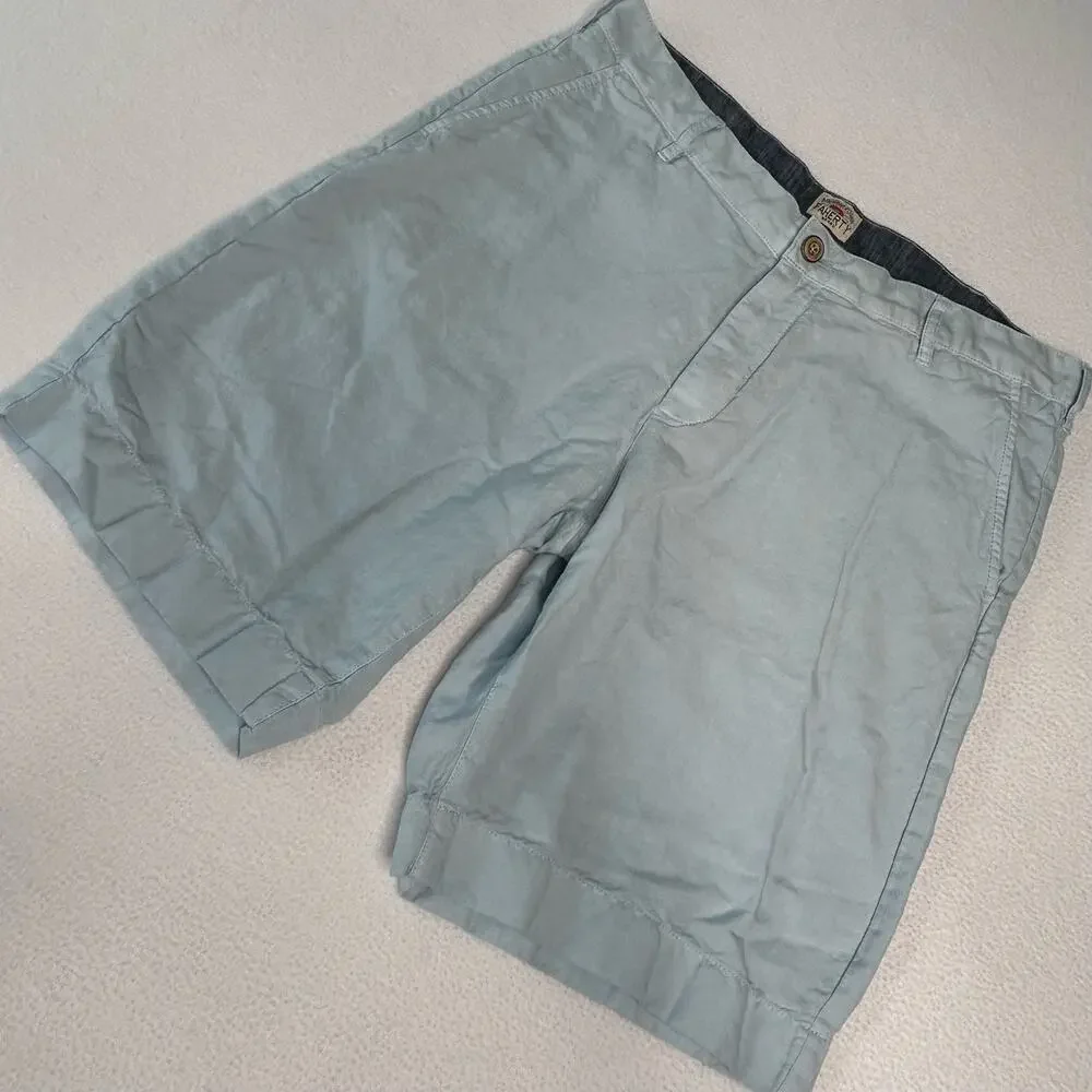 Faherty Men's Size 32 Malibu Linen Blend Chino Shorts Light Blue
